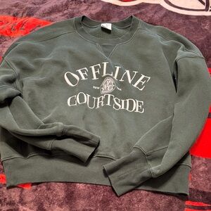 Womens Green Courtside Sweater